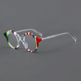 Talon Acetate Round Eyeglasses Frames Round Frames Southood Multicolor Clear